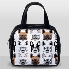 Dog-french-bulldog-seamless-pattern-face-head Classic Handbag (one Side) by uniart180623