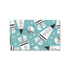 Cute-seamless-pattern-with-rocket-planets-stars Sticker (rectangular) by uniart180623