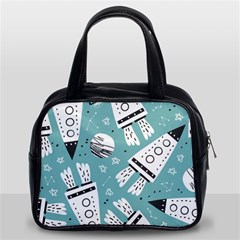 Cute-seamless-pattern-with-rocket-planets-stars Classic Handbag (two Sides) by uniart180623