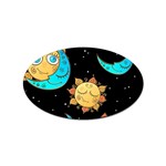 Seamless-pattern-with-sun-moon-children Sticker (Oval) Front