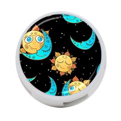 Seamless-pattern-with-sun-moon-children 4-port Usb Hub (two Sides) by uniart180623