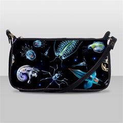 Colorful-abstract-pattern-consisting-glowing-lights-luminescent-images-marine-plankton-dark Shoulder Clutch Bag by uniart180623