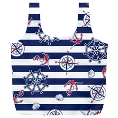 Seamless-marine-pattern Full Print Recycle Bag (xl) by uniart180623