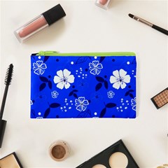 Blooming-seamless-pattern-blue-colors Cosmetic Bag (xs) by uniart180623