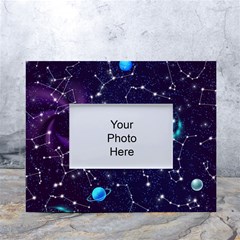 Realistic-night-sky-poster-with-constellations White Tabletop Photo Frame 4 x6  by uniart180623