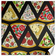 Vector-seamless-pattern-with-italian-pizza-top-view Canvas 12  X 12  by uniart180623