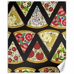 Vector-seamless-pattern-with-italian-pizza-top-view Canvas 16  X 20  by uniart180623