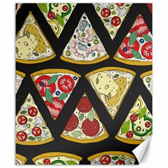 Vector-seamless-pattern-with-italian-pizza-top-view Canvas 20  X 24  by uniart180623