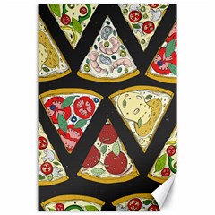 Vector-seamless-pattern-with-italian-pizza-top-view Canvas 24  X 36  by uniart180623