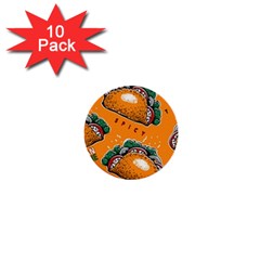 Seamless-pattern-with-taco 1  Mini Buttons (10 Pack)  by uniart180623