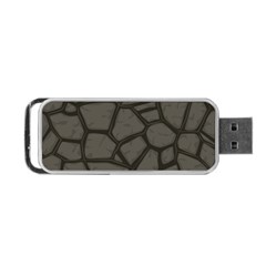 Cartoon-gray-stone-seamless-background-texture-pattern Portable Usb Flash (two Sides) by uniart180623