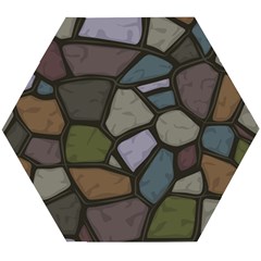 Cartoon-colored-stone-seamless-background-texture-pattern - Wooden Puzzle Hexagon by uniart180623