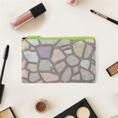 Cartoon-colored-stone-seamless-background-texture-pattern Cosmetic Bag (xs) by uniart180623