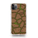 Cartoon-brown-stone-grass-seamless-background-texture-pattern iPhone 11 Pro Max 6.5 Inch TPU UV Print Case Front