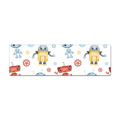 Cute-cartoon-robots-seamless-pattern Sticker Bumper (100 Pack) by uniart180623