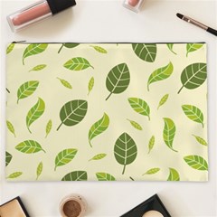 Leaf-spring-seamless-pattern-fresh-green-color-nature Cosmetic Bag (xxl) by uniart180623