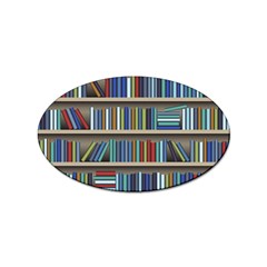 Bookshelf Sticker (oval) by uniart180623