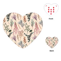 Watercolor-floral-seamless-pattern Playing Cards Single Design (heart) by uniart180623