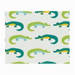 Cute-cartoon-alligator-kids-seamless-pattern-with-green-nahd-drawn-crocodiles Small Glasses Cloth (2 Sides) Front