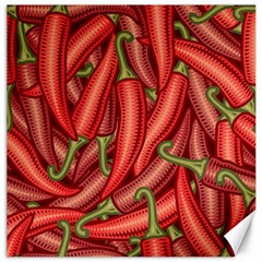 Seamless-chili-pepper-pattern Canvas 16  X 16  by uniart180623