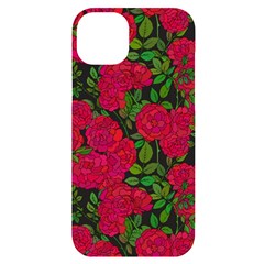 Seamless-pattern-with-colorful-bush-roses Iphone 14 Plus Black Uv Print Case by uniart180623