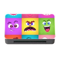 Monsters-emotions-scary-faces-masks-with-mouth-eyes-aliens-monsters-emoticon-set Memory Card Reader With Cf by uniart180623