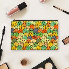 Seamless Pattern With Doodle Bunny Cosmetic Bag (medium) by uniart180623