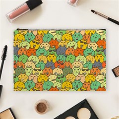 Seamless Pattern With Doodle Bunny Cosmetic Bag (large) by uniart180623