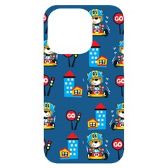 Racing-car-printing-set-cartoon-vector-pattern Iphone 14 Pro Black Uv Print Case by uniart180623