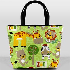 Funny-animals-cartoon Bucket Bag by uniart180623