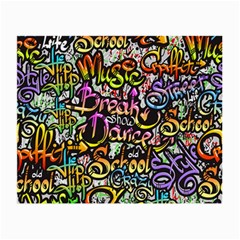 Graffiti-word-seamless-pattern Small Glasses Cloth (2 Sides) by uniart180623