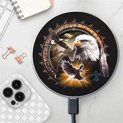 Eagle Dreamcatcher Art Bird Native American Wireless Fast Charger(white) by uniart180623