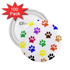 Pawprints-paw-prints-paw-animal 2 25  Buttons (100 Pack)  by uniart180623