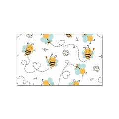 Bee Art Pattern Design Wallpaper Background Print Sticker (rectangular) by uniart180623