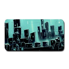 Buildings City Urban Destruction Background Medium Bar Mat by uniart180623