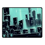 Buildings City Urban Destruction Background Fleece Blanket (Small) 50 x40  Blanket Front