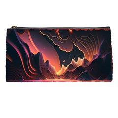 Fire Flame Burn Hot Heat Light Burning Orange Pencil Case by uniart180623