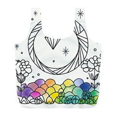 Rainbow Fun Cute Minimal Doodle Drawing Full Print Recycle Bag (l) by uniart180623