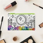 Rainbow Fun Cute Minimal Doodle Drawing Cosmetic Bag (XS) Front