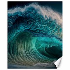 Tsunami Waves Ocean Sea Water Rough Seas Canvas 16  X 20  by uniart180623