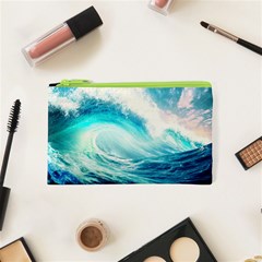 Tsunami Waves Ocean Sea Nautical Nature Water Nature Cosmetic Bag (xs) by uniart180623