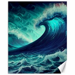 Ai Generated Waves Ocean Sea Tsunami Nautical Fantasy Canvas 11  X 14  by uniart180623