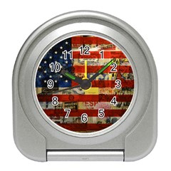 Usa Flag United States Travel Alarm Clock by uniart180623