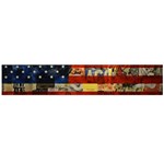 Usa Flag United States Large Premium Plush Fleece Scarf  Back