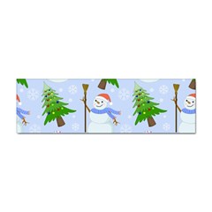 New Year Christmas Snowman Pattern, Sticker Bumper (100 Pack) by uniart180623