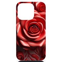 Roses Flowers Plant Iphone 14 Pro Black Uv Print Case by Ravend