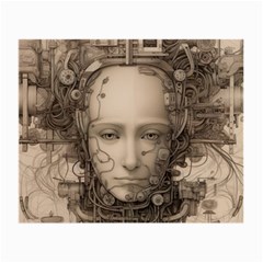 Cyborg Robot Future Drawing Poster Small Glasses Cloth by Ravend