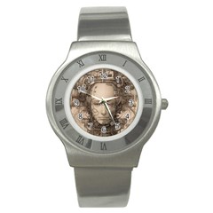 Cyborg Robot Future Drawing Poster Stainless Steel Watch by Ravend