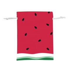 Minimalist Summer Watermelon Wallpaper Lightweight Drawstring Pouch (s) by Ravend