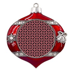 Mazipoodles Red Donuts Polka Dot  Metal Snowflake And Bell Red Ornament by Mazipoodles